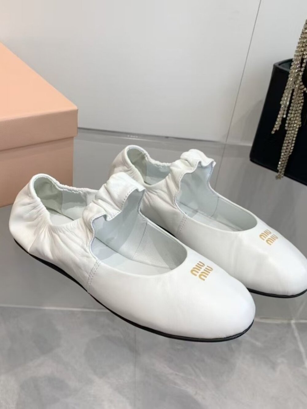 Miu Miu Women White ballet shoes - Picture 5 of 8